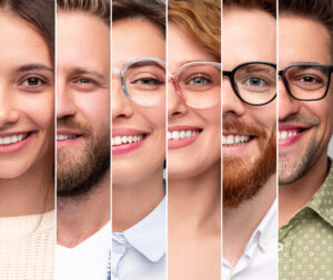 Six smiling patients showcasing dental transformation results in Niceville, Florida.
